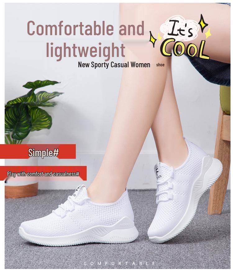 Jinshiyuan Women's Lightweight Mesh Running Shoes - Breathable, Comfortable Fly-Knit Casual Sneakers