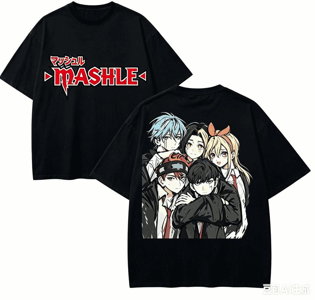 Mashle Magic and Muscles Anime Lover T-shirt Harajuku Cotton New Model High Street Retro Unisex