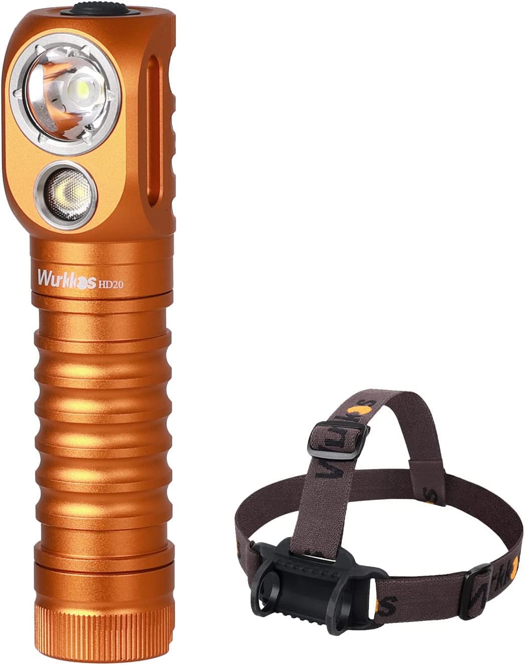 

Wurkkos HD20 LED USB 2000 Beam High Battery Level Adjustable IPX68 Ideal for Nighttime Power Disaster and Evacuation Headlamp, Rechargeable, Lumens, помаранчевий