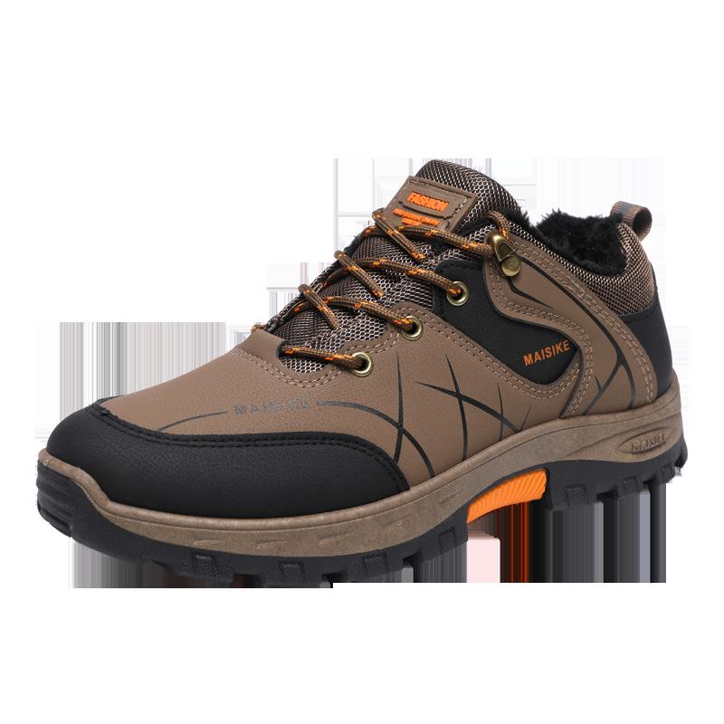2025 Men's Shoes Large Size Outdoor Single Cotton Hiking Shoes of the Same Style, Light and Breathable Labor Insurance Shoes, Non-slip and Warm Men's