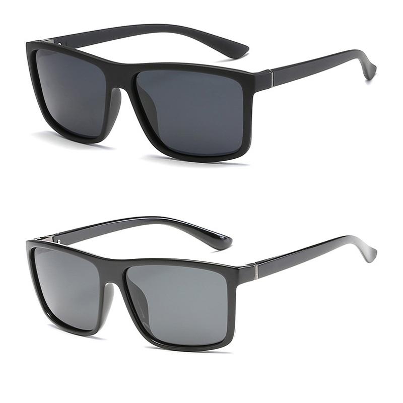 2PCS Polarized Retro Colorful Square Sunglasses Women Men Simple Trend Brand Designer Sun Glasses Driving Male Female Glasses
