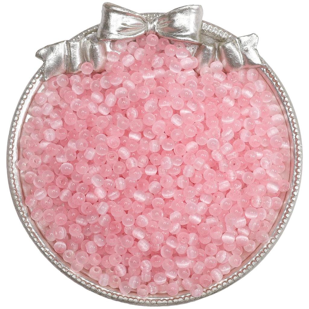 4mm High-Quality Glass Cat's Eye Seed Beads for Handmade DIY Jewelry and Accessories.