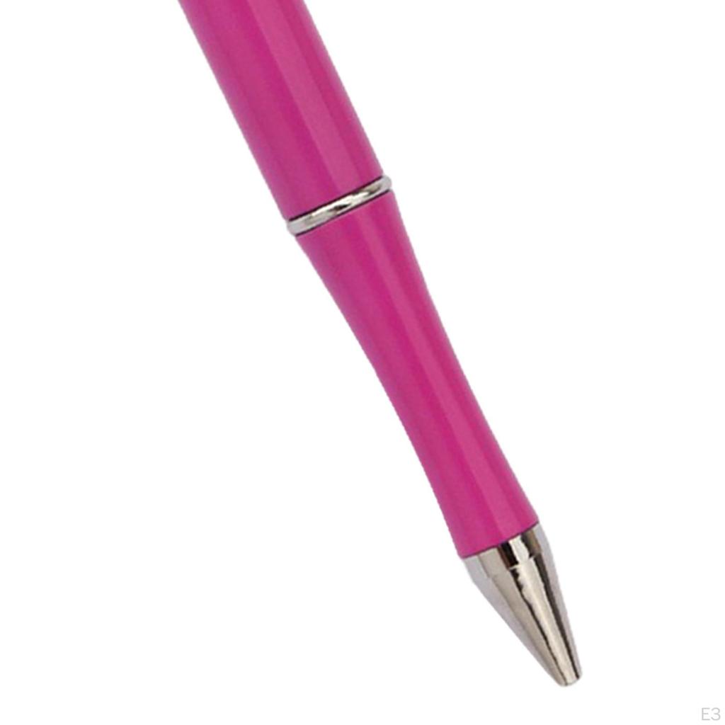 10 darab gyöngyözhető toll, gyöngyös golyóstoll fekete tintával, rollerball toll, írótoll kézműves tollakhoz