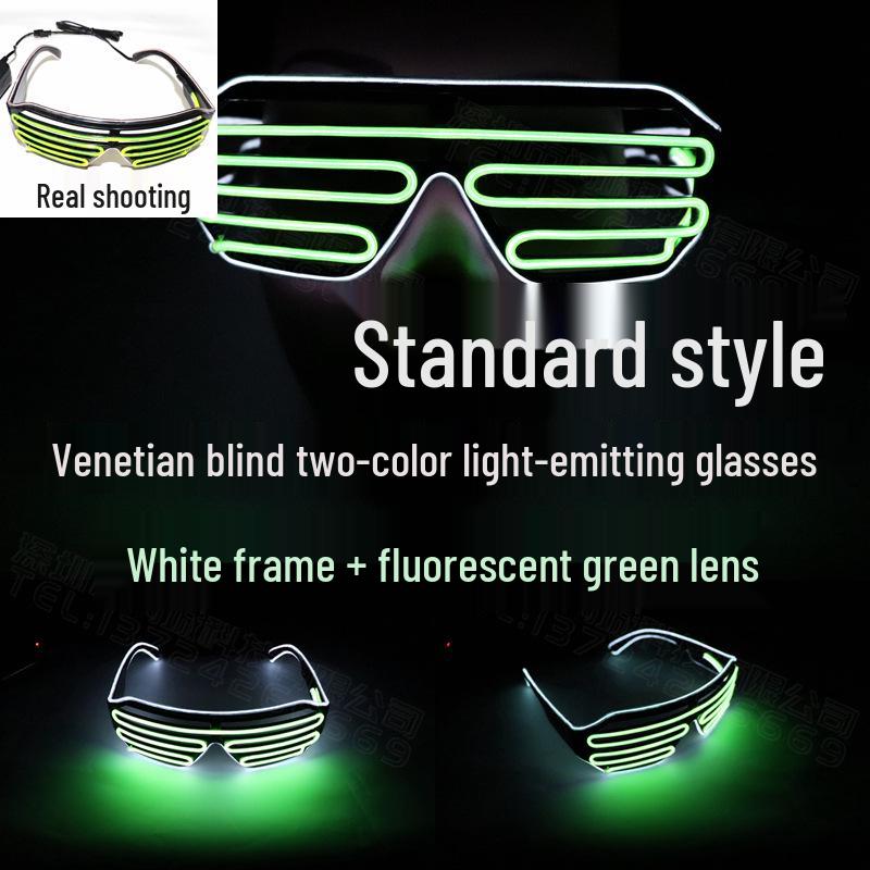 Voice-Controlled LED Trendy Light-Up Shutter Glasses for Festivals