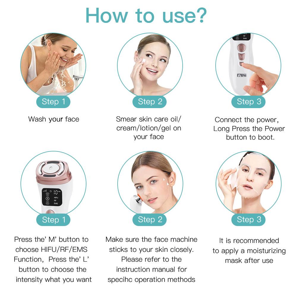 Mini Ultrasonic Sculpting Tool: HIFU EMS Pulse for Lifting & Wrinkle Smoothing