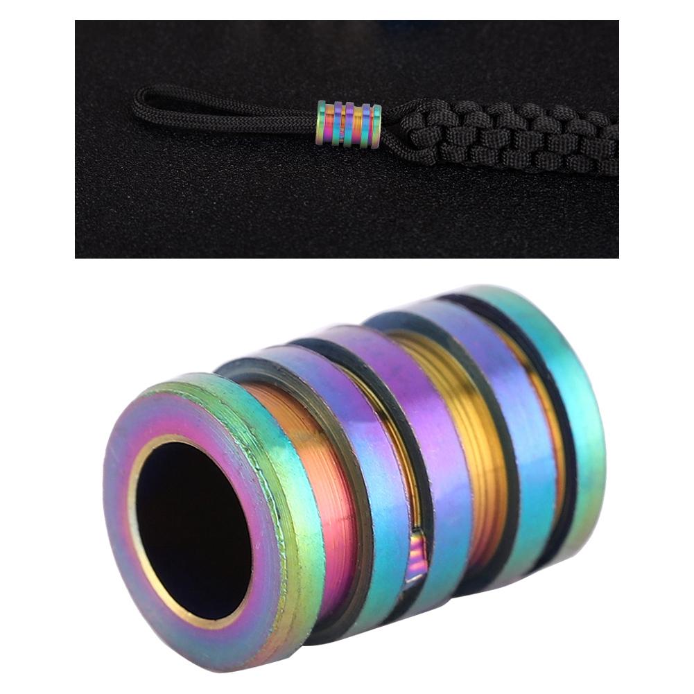 TC4 Titanium Alloy Knife Beads Pendant for Outdoor Lanyard Parachute Cord Large Size Colorful