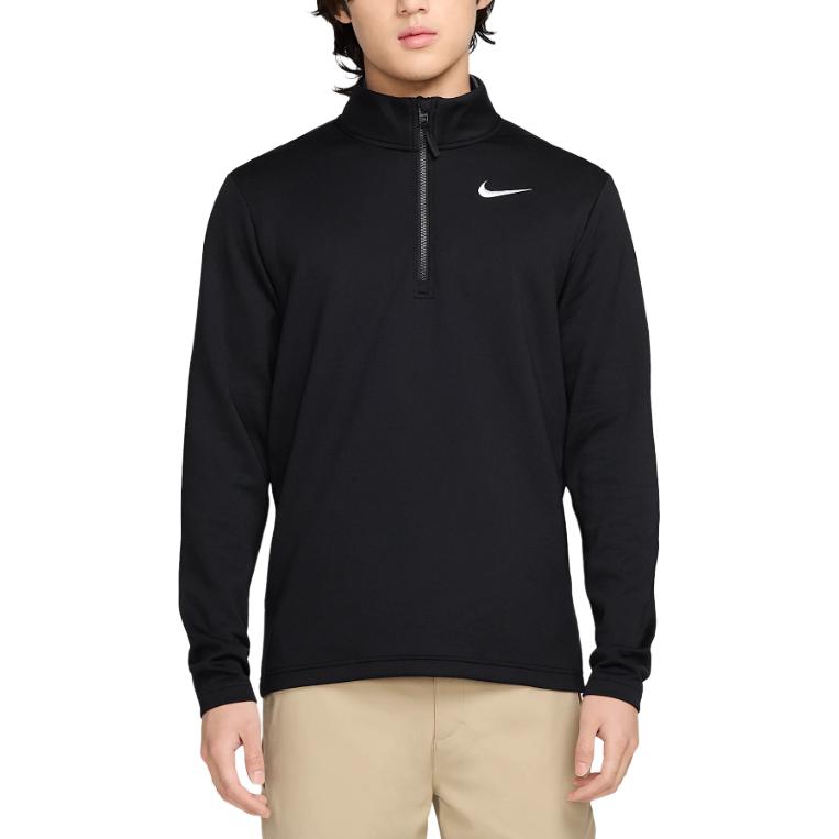 Nike Victory Dri-Fit Therma Flex Logo Pullover Comfortable Fashion Long Sleeve T-Shirt Men Tops Black White FZ7463-010