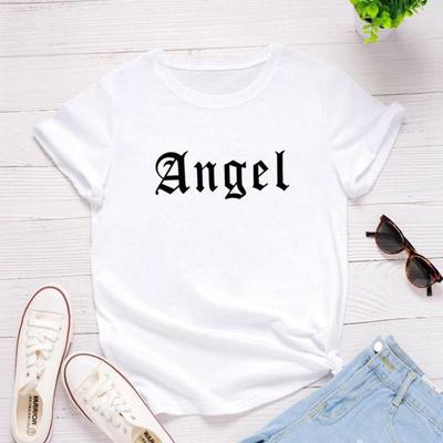 Zomer dames T-shirt met korte mouwen, patroonprint, mode casual ronde hals, comfortabel dames T-shirt met korte mouwen