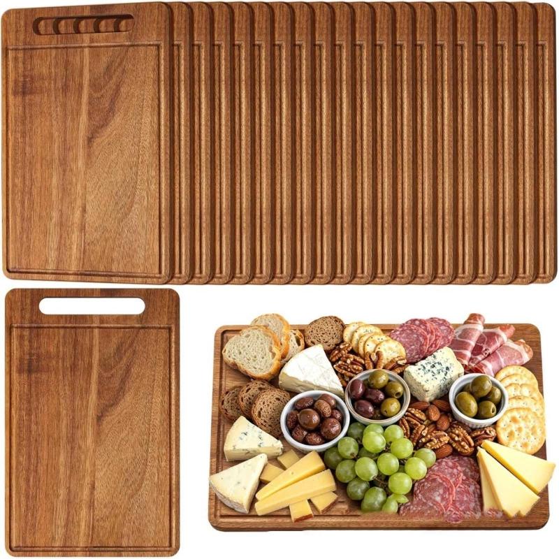 Planche à Découper en Bois d'Acacia Pour une Préparation Alimentaire Sûre Double Face Planche à Découper Naturelle en Bois Essentiel de Cuisine
