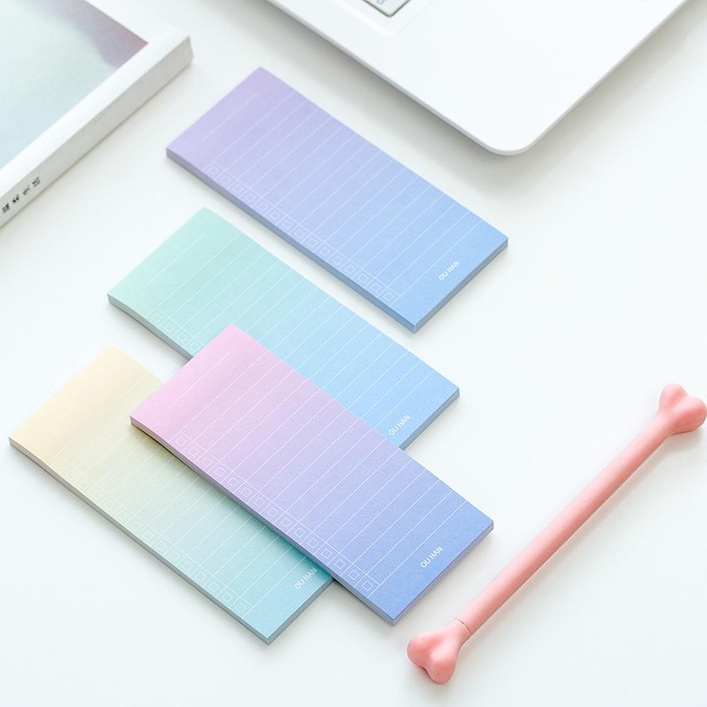 Buy Unique Gradient Color Sticky Notes School Supplies Planner Stickers ...