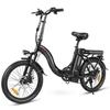 Samebike CY20 - Vélo électrique pliable 20" VAE - Moteur 350W Batterie Amovible 36V 12Ah - Autonomie 90km - Shimano 7 vitesses,Noir