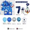 56pcs Children's Birthday Party Outer Space Astronaut Theme Party Balloon Set Aluminum Film Digital New Year Scene Decoration