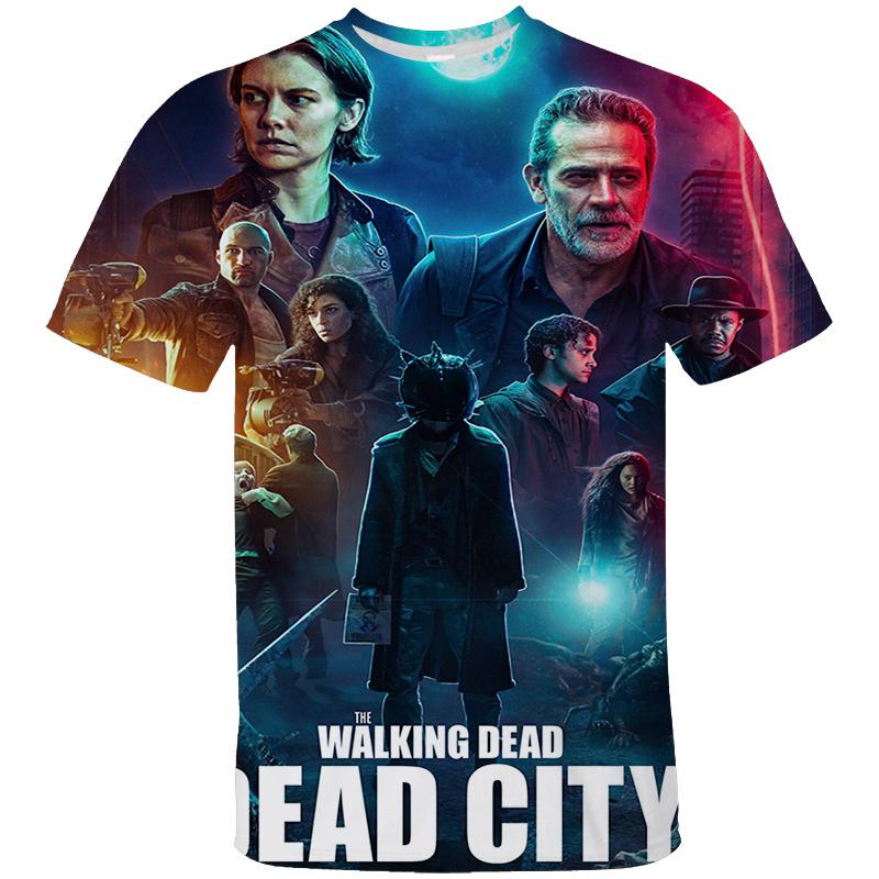 Movie The Walking Dead Graphic T Shirt Men's Clothes Horror 3D Printed Fashion Tees O-Neck T-shirt Harajuku Summer Unisex Tops