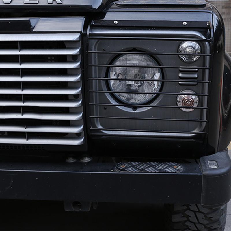 For Land Rover Defender 90 110 130 2004-2019 Central Grid Headlight Protection Net Car Headlight Protection Cover Auto Accessori