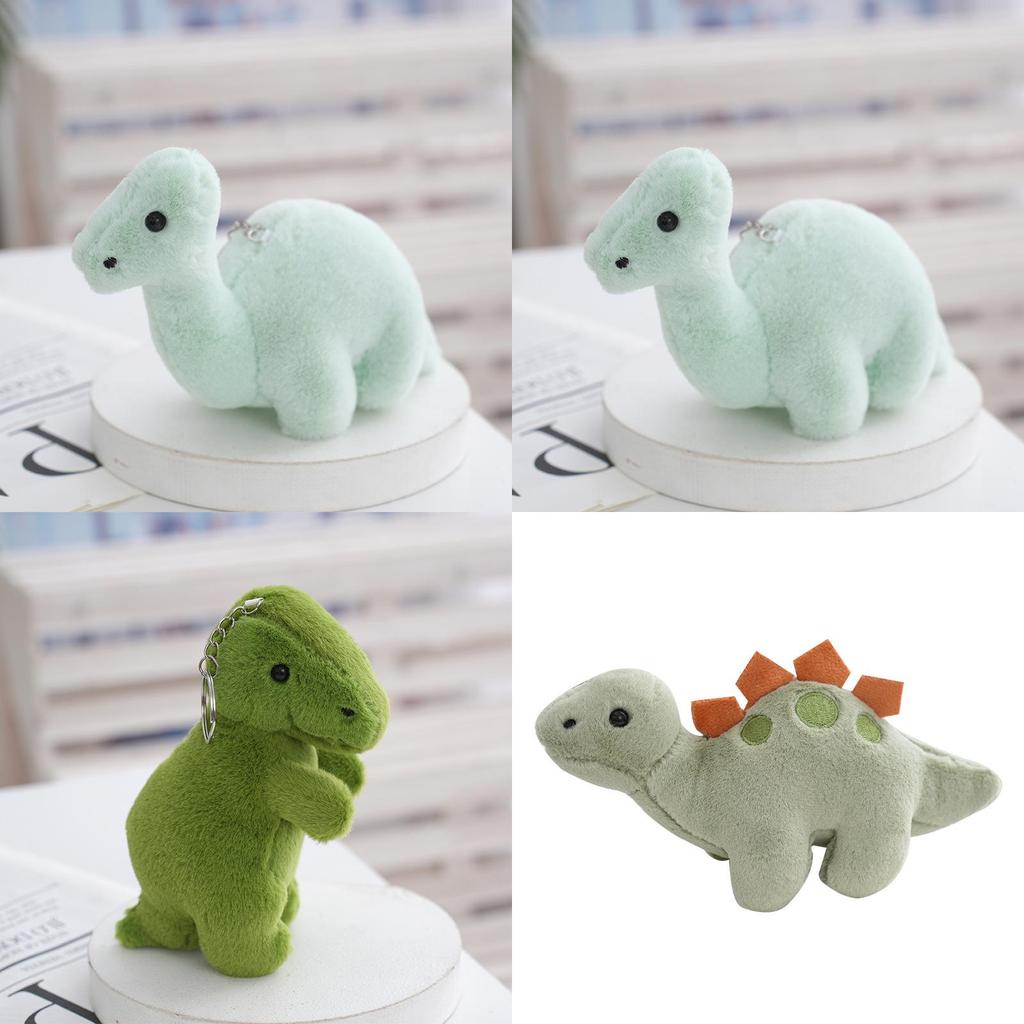 Cute 2024 Dinosaur Plush Toy Keychain Soft Pp Cotton Bag And Car Ornament