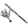 Fishing Pole Combo Set 2PCS Rod and Reel Telescopic Fishing Rod Carbon   Reels Fishing Accessories 2. 