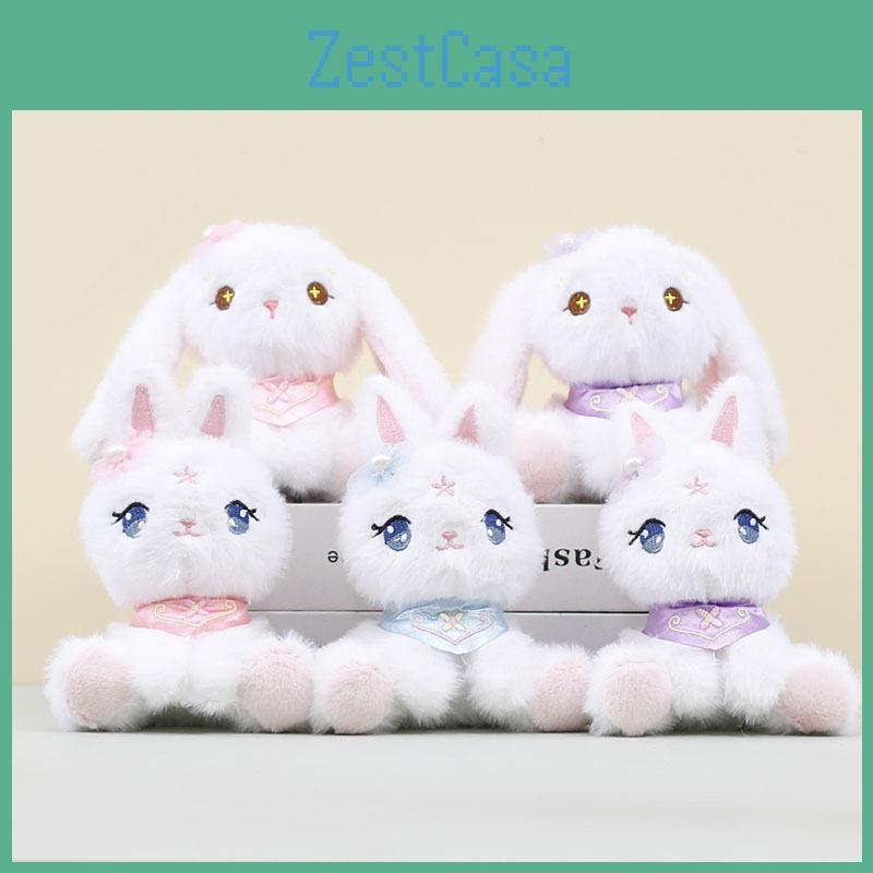 Plush Rabbit Soft Toy With Pp Cotton Filling For Decor And Gifts Doll Keychain