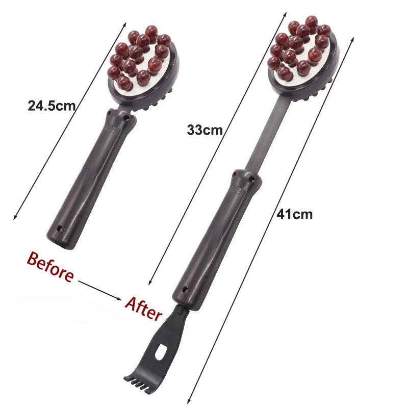 Portable Massage Stick For Back Neck Legs Pain Relief Scalable Hammer Design With Ergonomic Back Scratcher