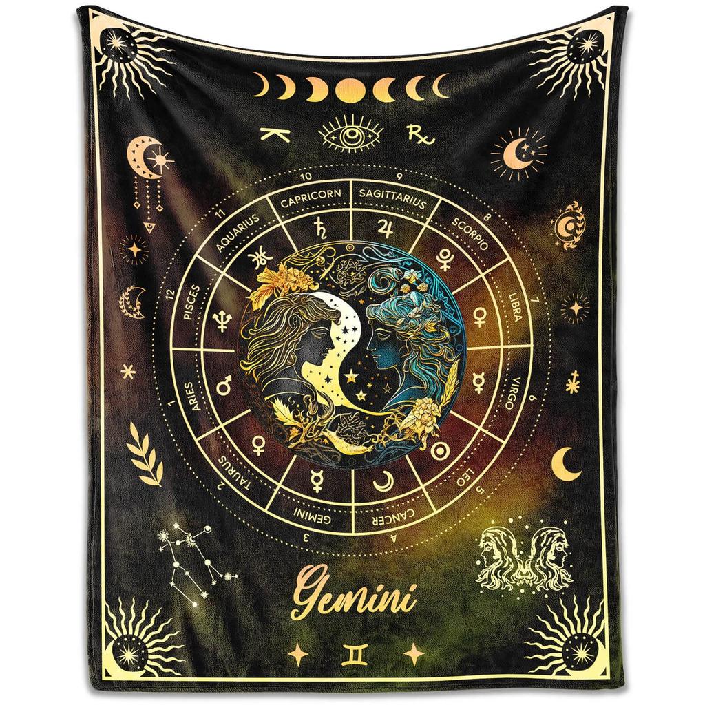 Cartoon Constellation Flannel Blanket Light Blanket Sofa Bedroom Bed Decorative Blanket