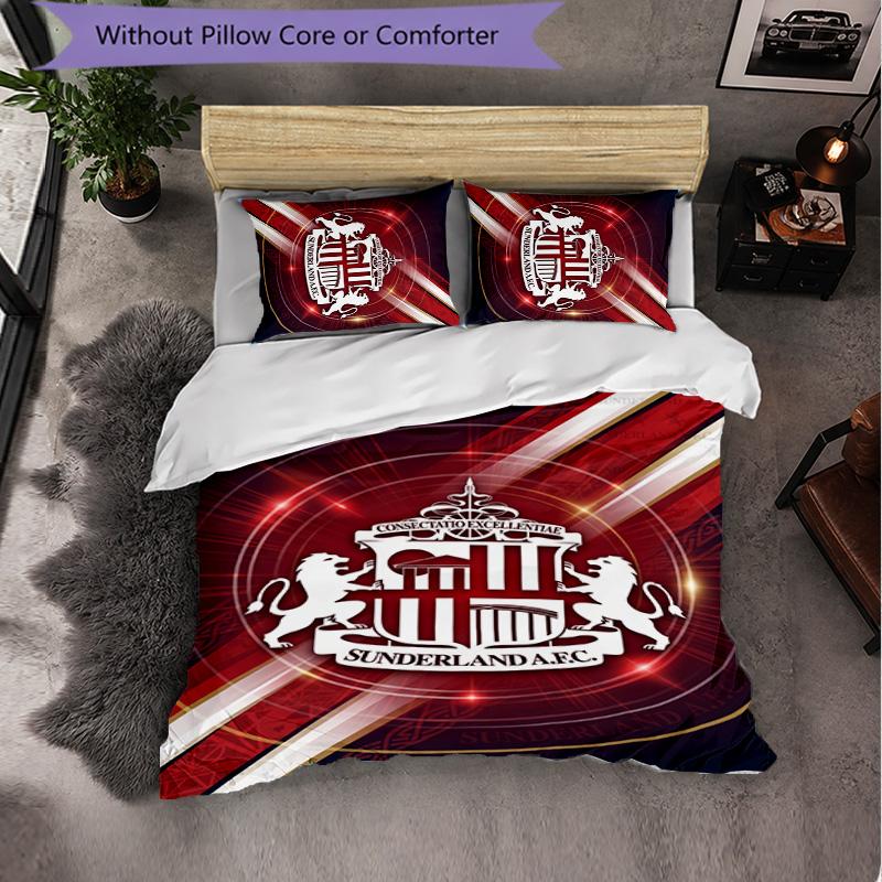 Biancheria da letto a tema Sunderland Set 3 pezzi Copripiumino Biancheria da letto decorativa per camera da adolescente Decorazione per la casa