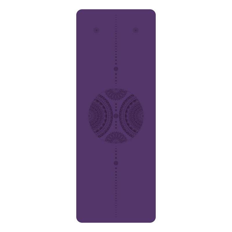 Exquisitely Carved Non-Slip Dual-Sided Yoga Mat - Sweat-Absorbing Natural Rubber for Home & Studio Use