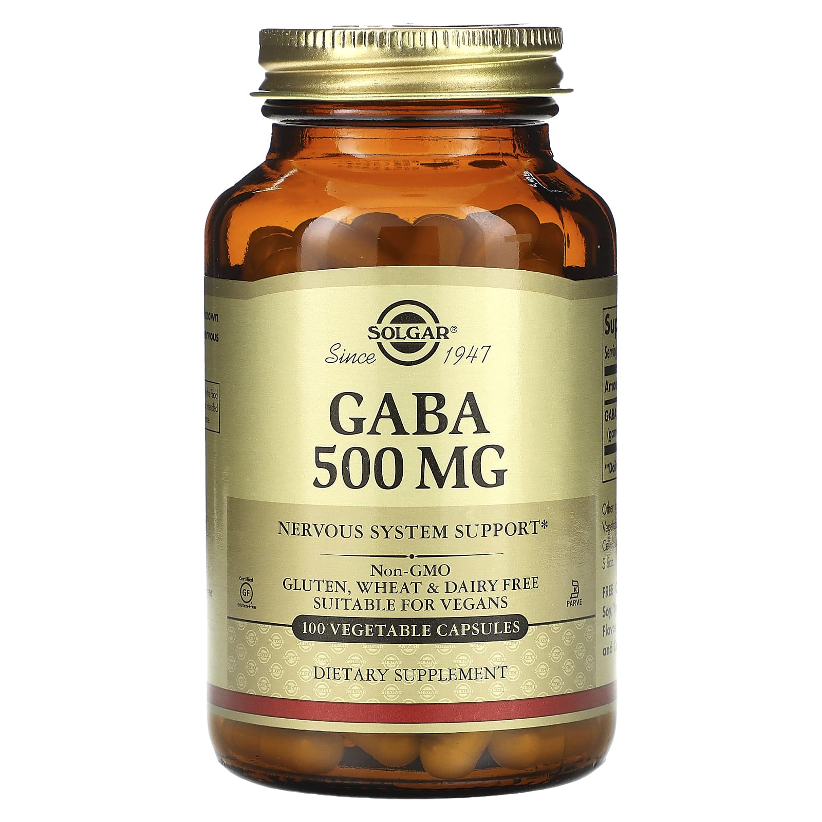 

Gaba, 500Mg, 100 Veggie Capsules