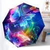 Fantasy Schmetterlingsschirm Automatisches Öffnen/Schließen, Stabiler Eisenrahmen & 8-Rippen-Struktur, Schirm für Damen & Herren, Weihnachtsgeschenke