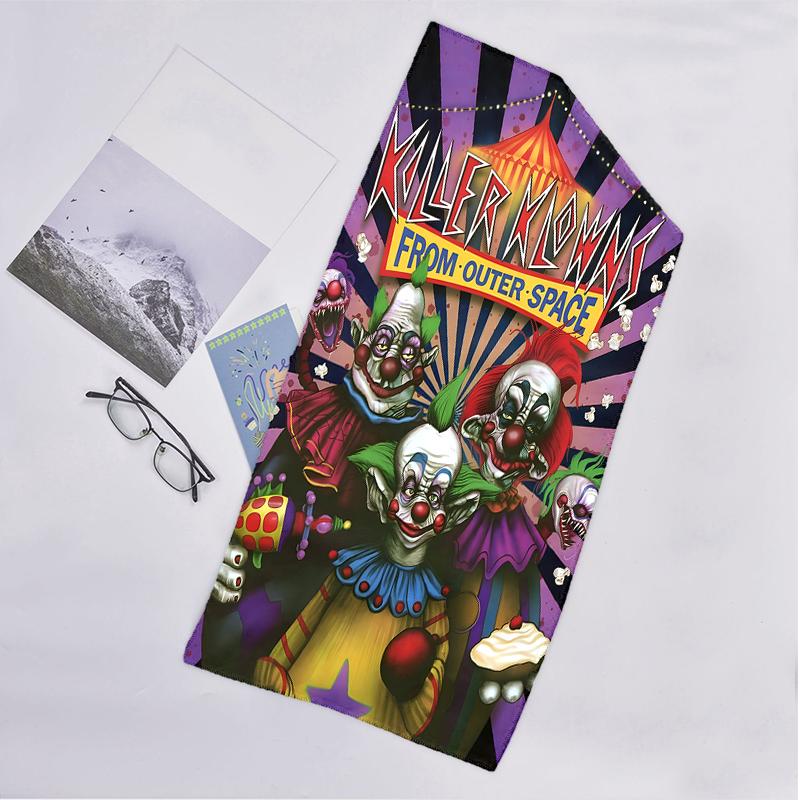 Horror Clown Circus Fashion Beach Towel: Ideal for Summer Adventures Soft, absorbent and quick drying suitable for swimming and bathing