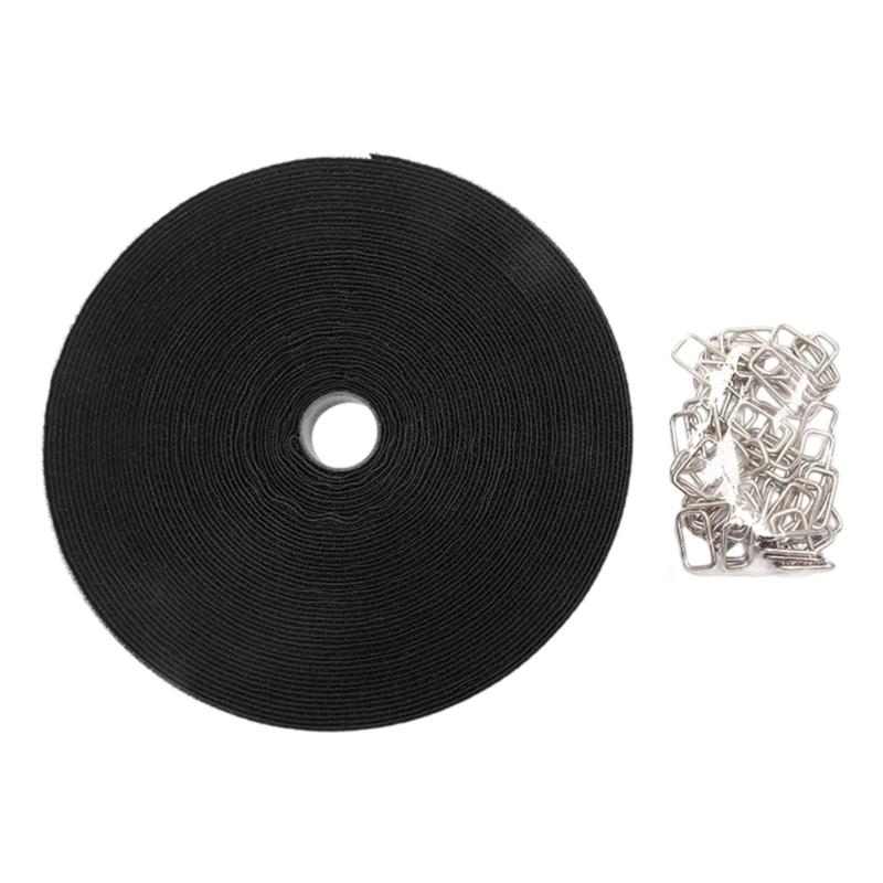 

Strong Reusable Auto Gripping Cable Tie 10M Length 50 Metal Fasteners Long Service Straps set for Home Outdoor Use 20mm wide