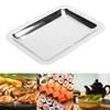Rectangular Shape Stainless Steel Snack Plate Thickened Stainless Steel Dessert Plate  Home Kitchen
