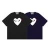 Mens Loose Fit Cotton T-Shirt With Front Heart Print Casual Tee Youth