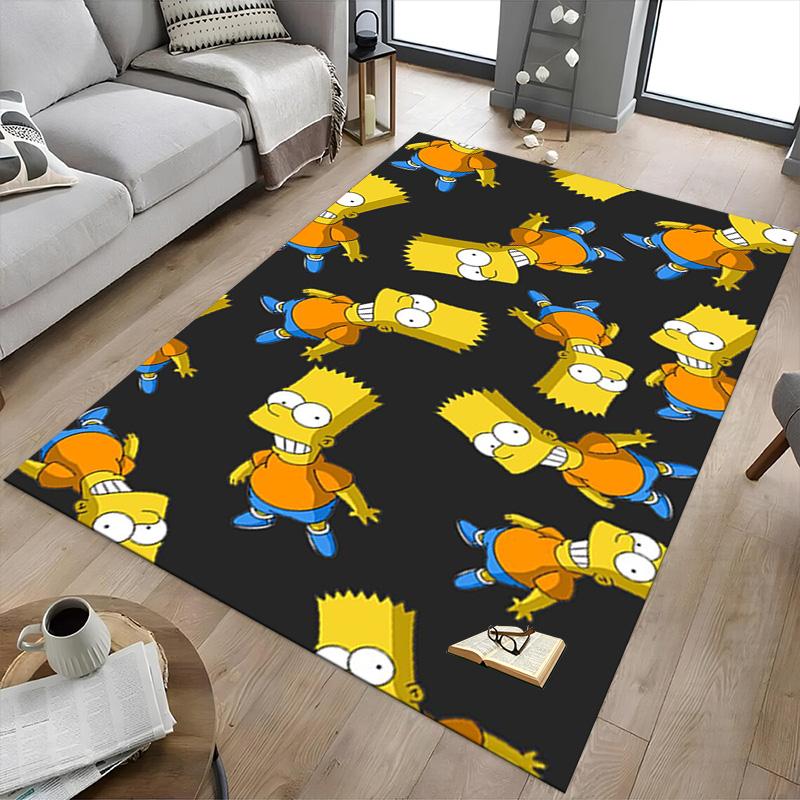 Bart Simpson Carpet For Playroom Bedroom Living Room Sofa Home Decorkids Game Area Rug Nonslip Floor Mat