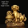 Creative Pure copper good fortune Dog Sculpture Decor Buddha hall worship porch handicraft Crafts Decor small Dog Sculpture, 1Pc