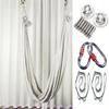 Aerial Yoga Hammock Set With Stretchy Fabric Home Gym Studio Practice Indoor Fitness Suspension Trainer