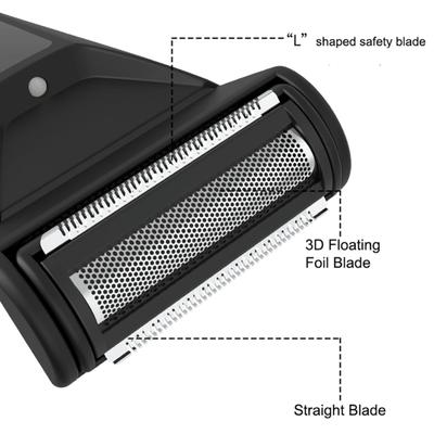 Groin & Body Hair Trimmer for Men Electric Trimmer Pubic Trimmer Body Shaver Waterproof Wet/Dry Body Shaver Groomer