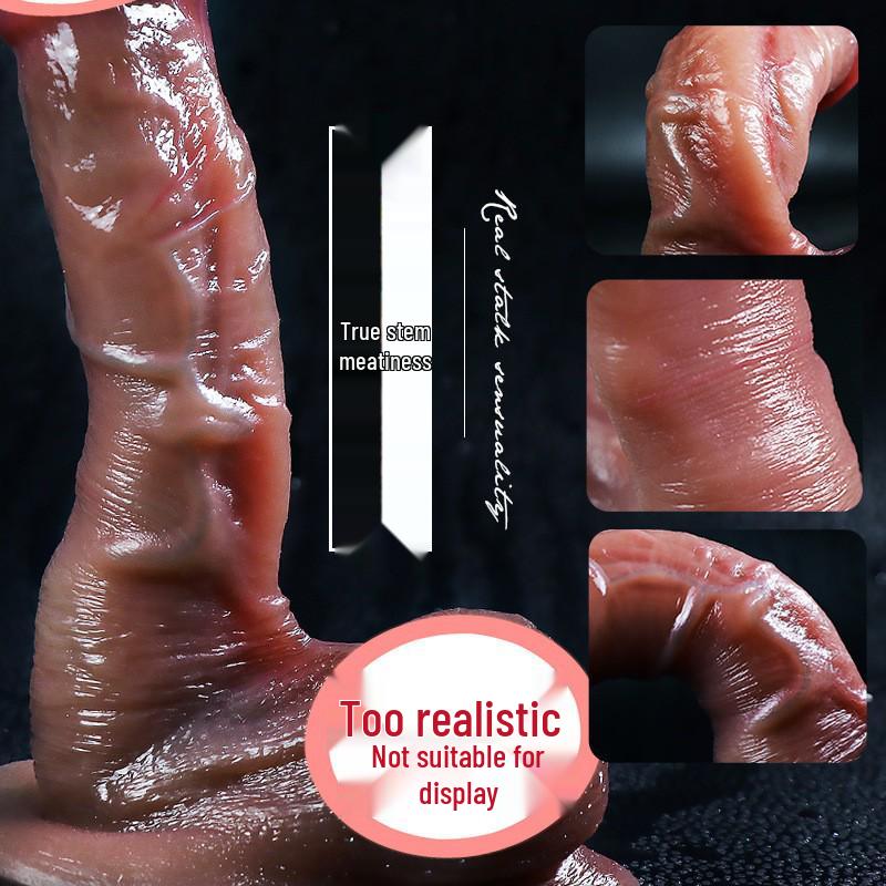 Realistic Silicone Dildo: Soft Flesh Masturbator for Women
