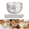 Artisanal Crafted Silver Aluminum Thai Styles Bowl Suitable For Shaved Ice Dessert Soups And Noodles Rustics Tableware