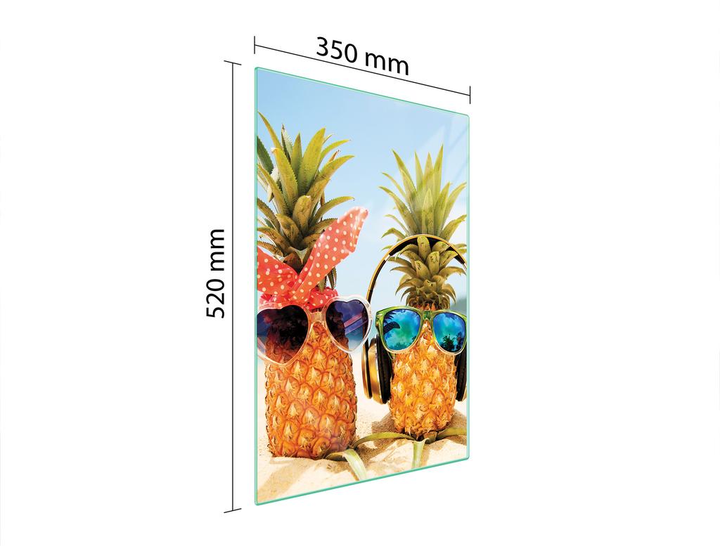 SZKLANA DESKA DO KROJENIA 35x52 ANANAS