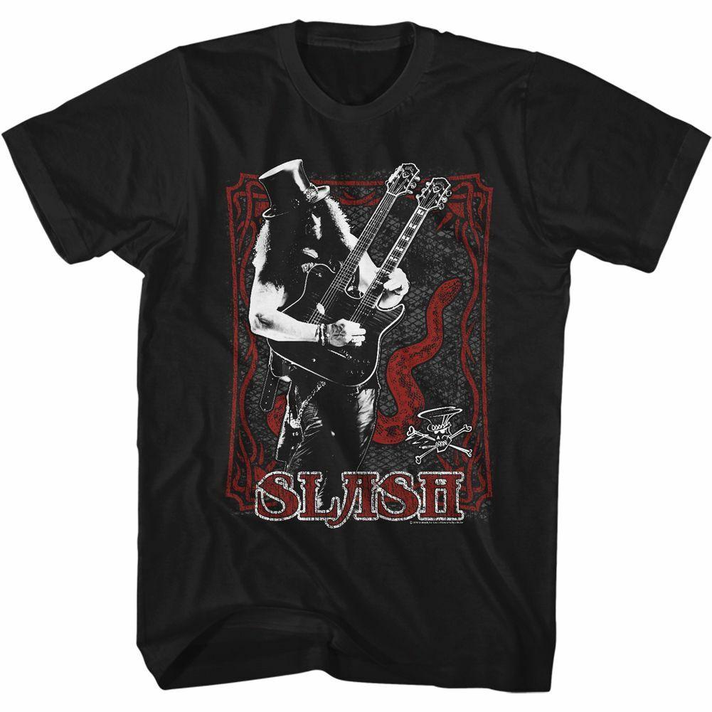 Slash Guns N Roses Two In One Black Adult T-Shirt Mens Womens Tees Top S