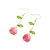 New Fashion leaf  Tulip Dangle  Earrings  for Women Girl Gift Sweet Jewelry Wholesale