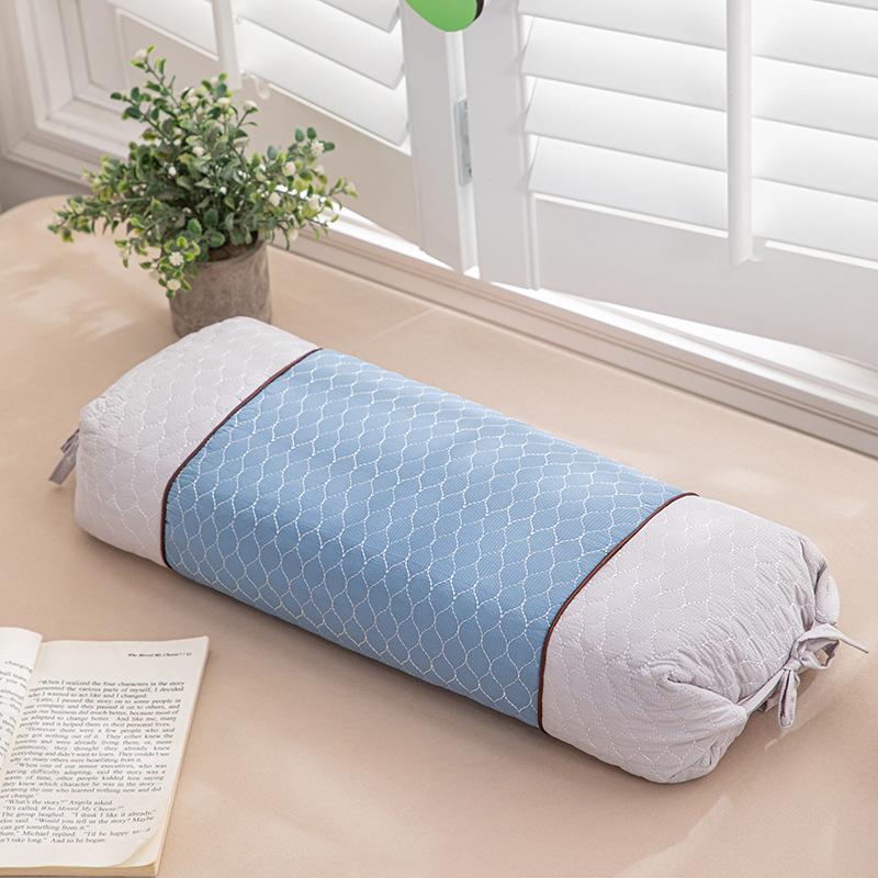 

Новая минималистская подушка-конфетка с шейным отделом позвоночника, регулируемая по высоте, полностью из гречневой лузги синий