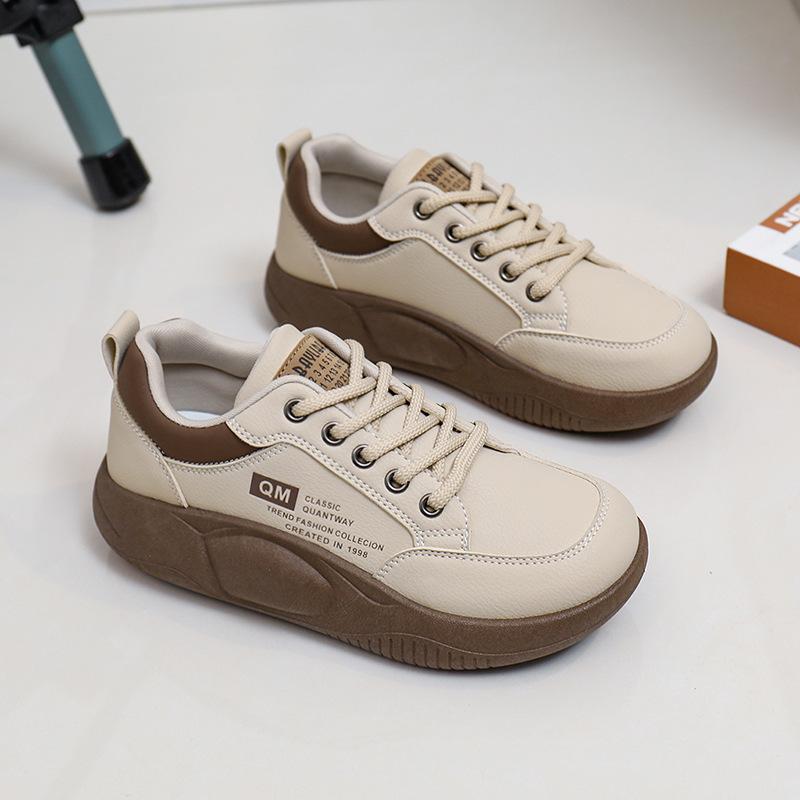 

Foreign trade spring new Korean version of student high board shoes fashionable simple soft sole leather surface lightweight trendy shoes women 40