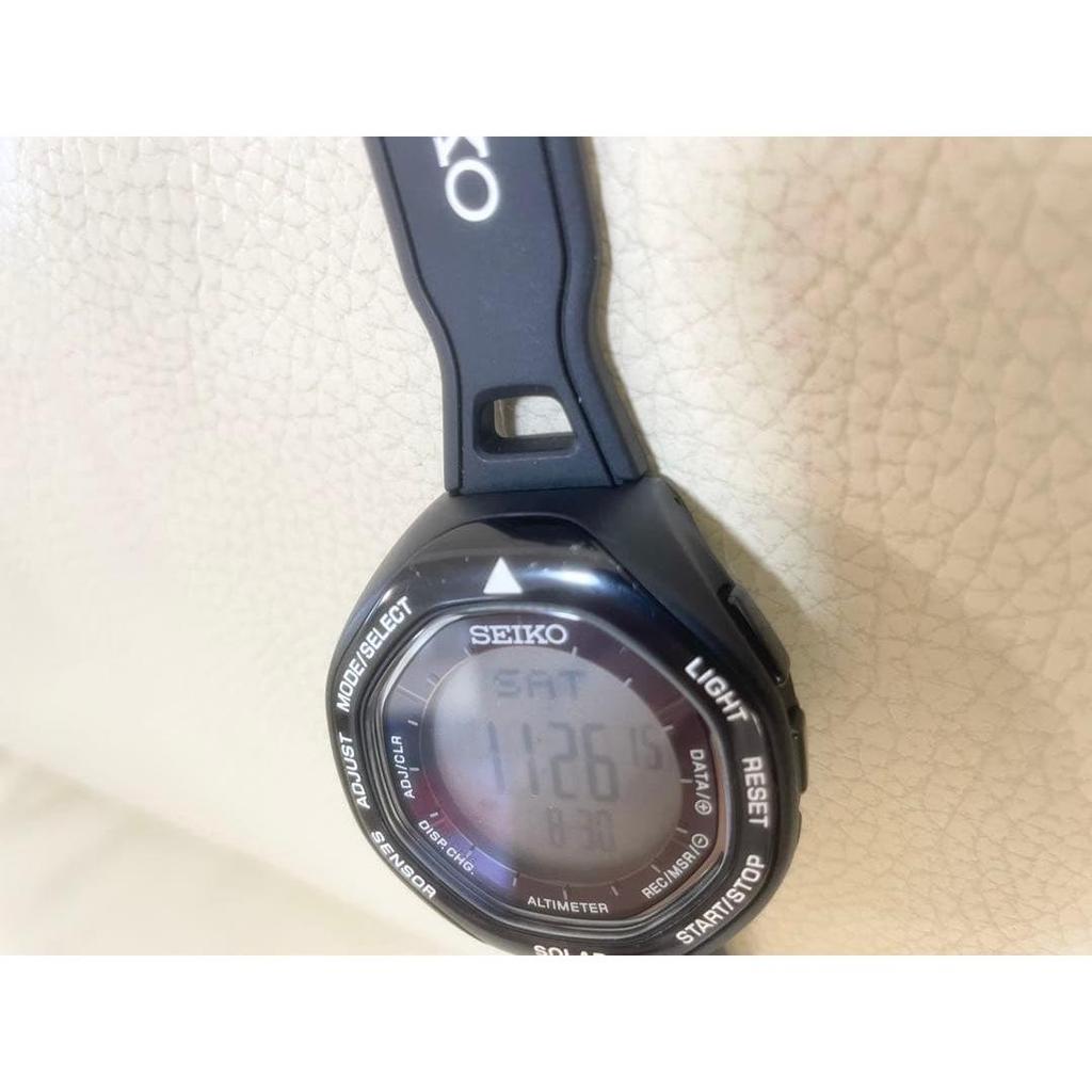 Used SEIKO Solar Digital Watch Black used