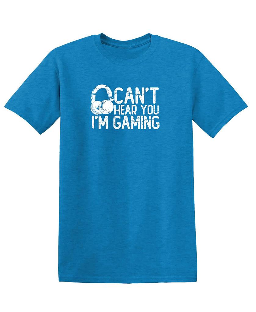 Cant Hear You Im Gaming Headset Graphic Video Games Gamer Mens Funny T Shirt