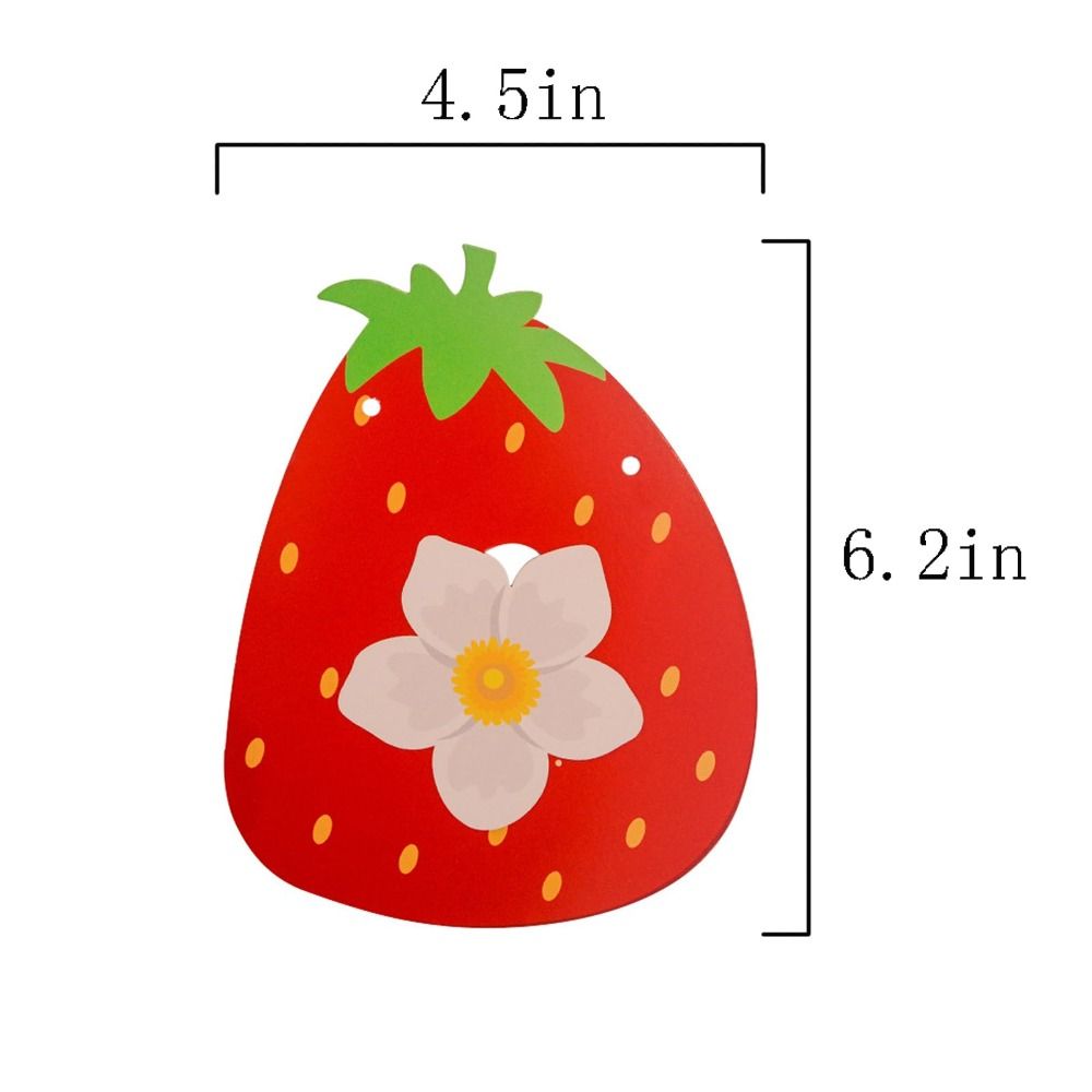 Red Happy Birthday Banner Birthday Party Decor Celebration Banners Strawberry Banners  Home Indoor