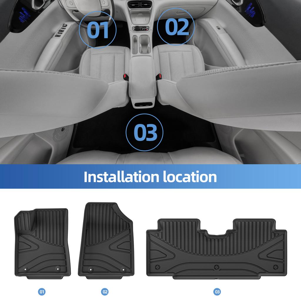 LUCKEASY Left Drive for Geely Xingyuan/EX2 2025 2026 TPE 3D Car Floor Mats Cargo Liner Trunk Pad Black Waterproof Accessories