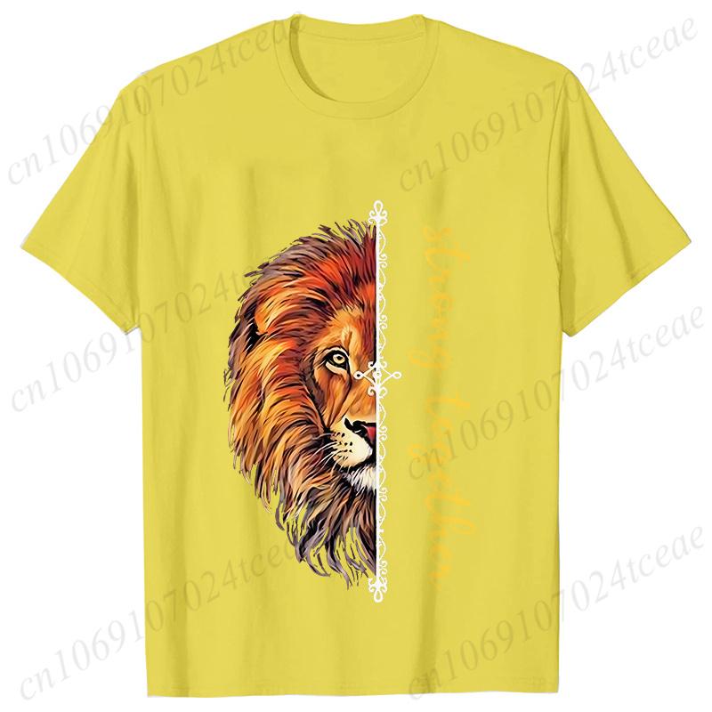 

Fashion Strong Together Lion Couple Matching T Shirts Valentine s Day Gifts for Lover Unisex Clothes Summer Short Sleeve Tees S