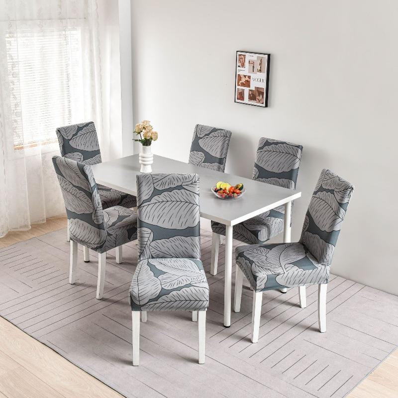 

Elastic Dining Chair Cover Solid Color Durable Non-Slip Comfortable Chair Cover All-Season Universal Living Room Chair Protector 1 piece