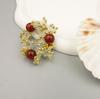 Vintage Red Agate & Fish Egg Beaded Bracelet - Handmade, Colorful, Versatile