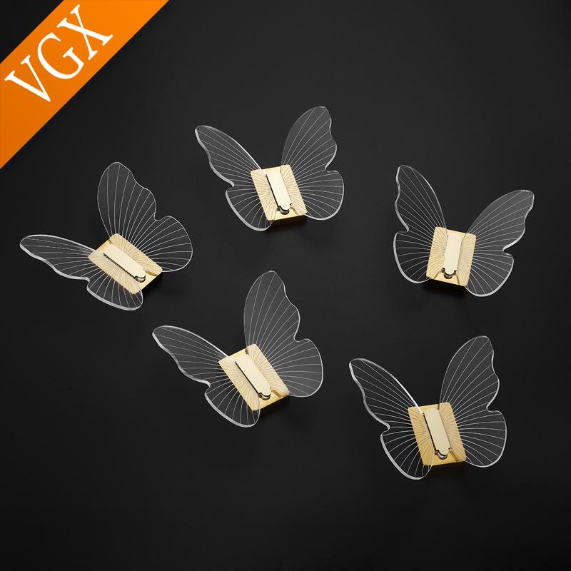 VGX Robe Hooks Wall Hook Tower Hook Bag Coat Clothes Hanger for Bathroom Kitchen Hardware Accessories Punch-Free Gold